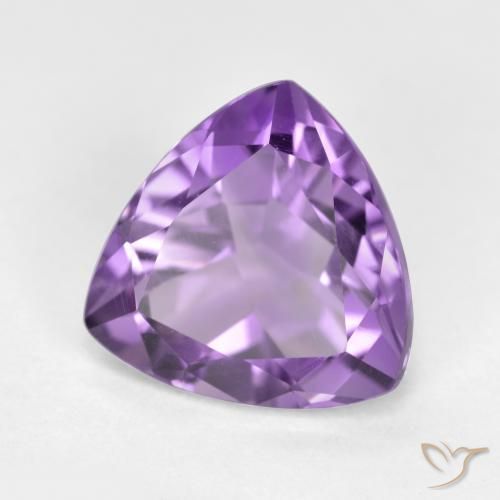 Améthyste Violet moyen naturelle Trillion, 2.96 ct, VS