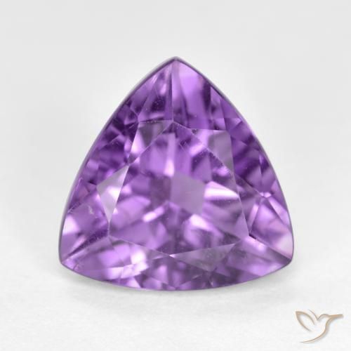 2.78ct Naturel Violet foncé Améthyste, Trillion, VS-SI