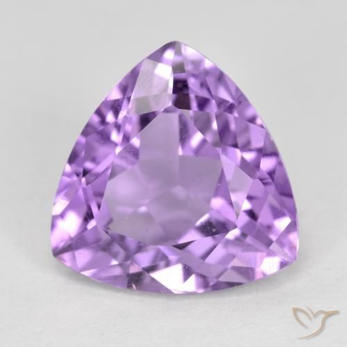 Améthyste Violet moyen naturelle Trillion, 2.86 ct, VS