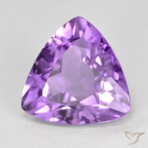 Améthyste Violet Rosâtre naturelle Trillion, 2.88 ct, VS