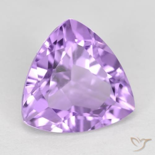 Améthyste Violet iris rosâtre naturelle Trillion, 2.93 ct, VS