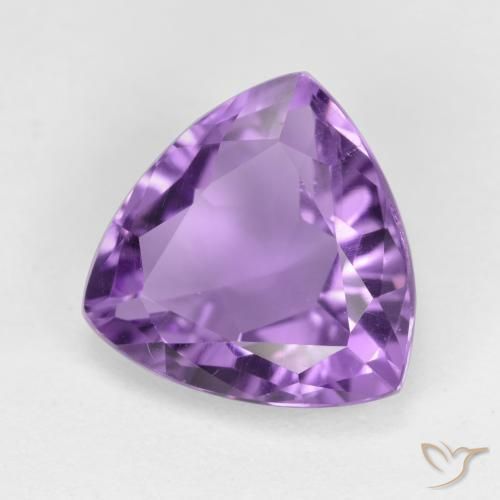 Améthyste Violet intense naturelle Trillion, 2.98 ct, VS