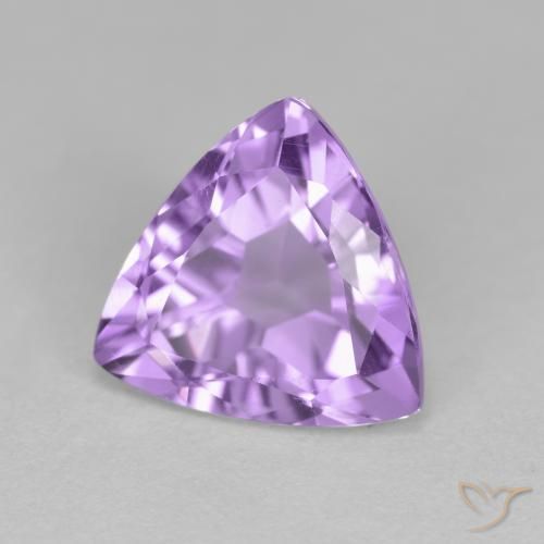 Améthyste Violet moyen naturelle Trillion, 2.98 ct, VS