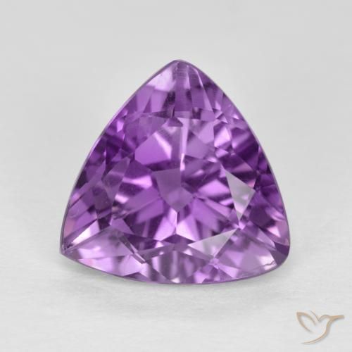 2.86ct Naturel Violet moyen-foncé Améthyste, Trillion, VS