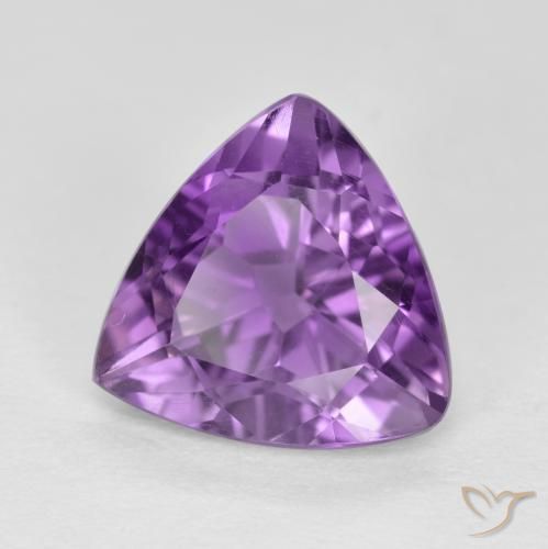 Améthyste Violet moyen-foncé naturelle Trillion, 2.86 ct, VS