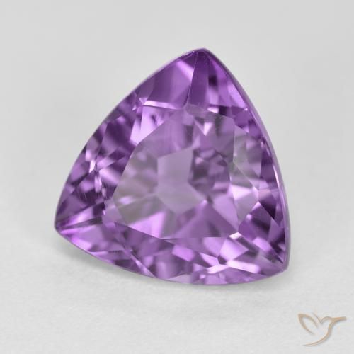 Améthyste Pourpre violacé profond naturelle Trillion, 2.94 ct, VS