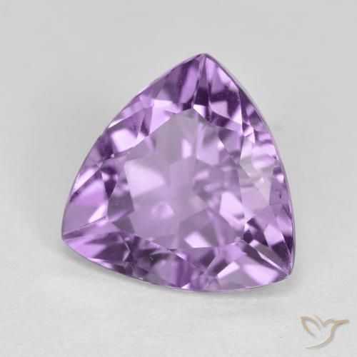 Améthyste violet moyen naturelle trillion, 2,64 ct, VS