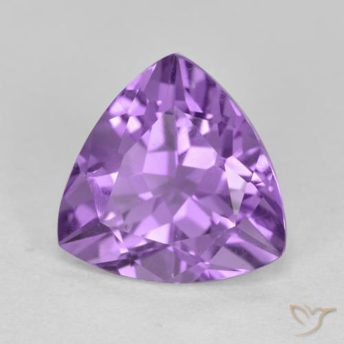 Améthyste Violet Rosâtre naturelle Trillion, 2.97 ct, VS