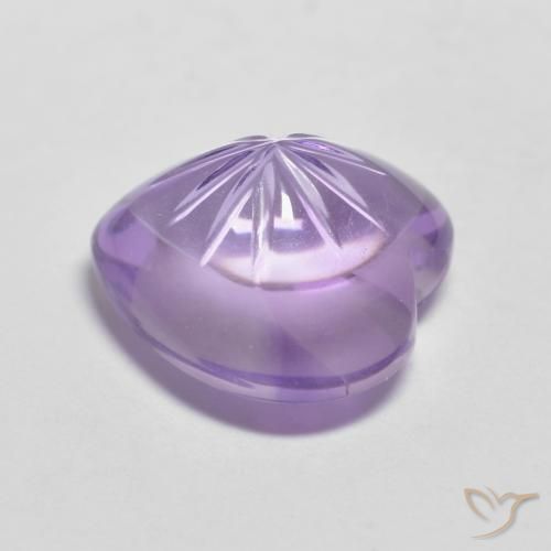 Améthyste Violet moyen naturelle Cœur, 5.06 ct, Transparent