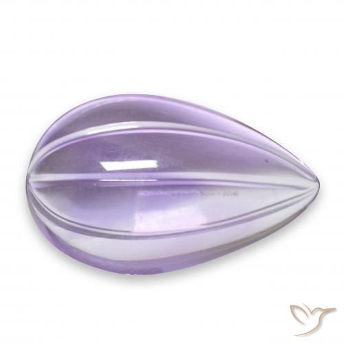 Améthyste Violet moyen-léger naturelle En forme de poire, 7.48 ct, Transparent