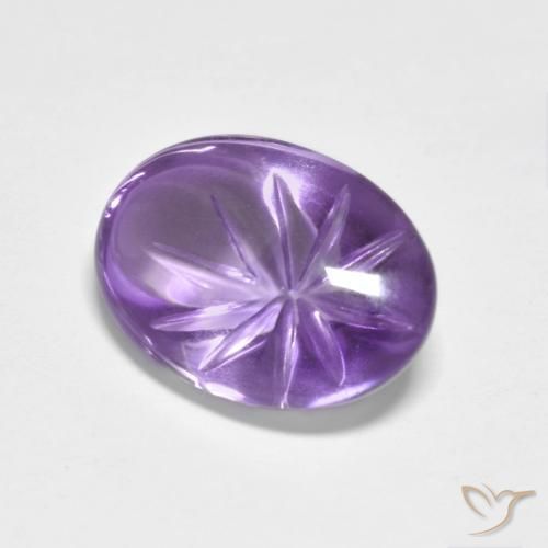 Améthyste Violet iris profond naturelle ovale, 4.94 ct, Transparent