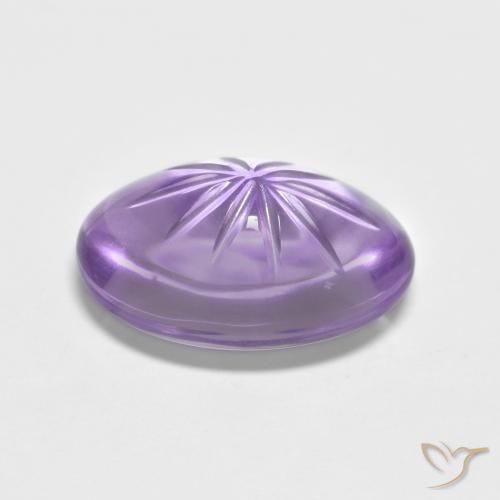 Améthyste Violet iris profond naturelle ovale, 4.94 ct, Transparent