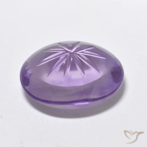 Améthyste Violet moyen naturelle ovale, 6.51 ct, Transparent