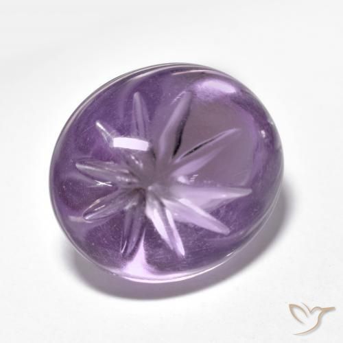 Améthyste Violet moyen naturelle ovale, 8.27 ct, Transparent