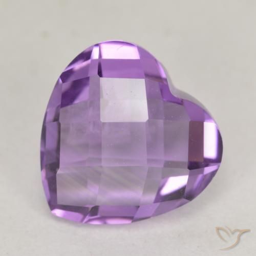 3.53ct Naturel Violet Rosâtre Améthyste, Cœur, VS