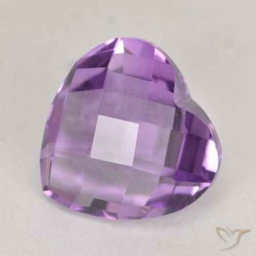 Améthyste Violet Rosâtre naturelle Cœur, 3.53 ct, VS