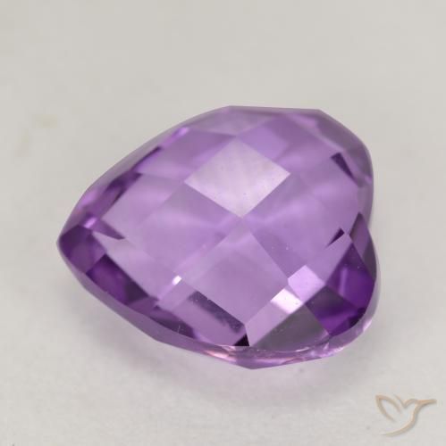 Améthyste Violet Rosâtre naturelle Cœur, 3.53 ct, VS
