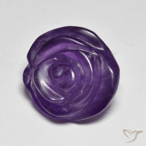 Améthyste Violet moyen naturelle Taille Fleur, 11.31 ct, Translucide