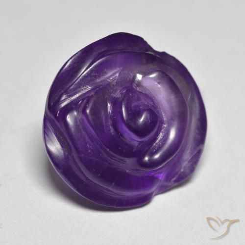 Améthyste Violet moyen naturelle Taille Fleur, 10.82 ct, Translucide