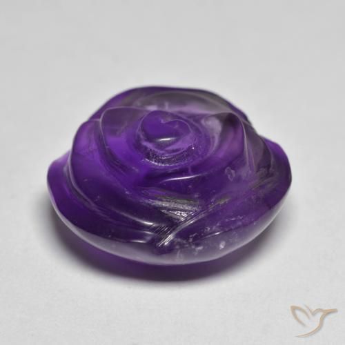 Améthyste Violet moyen naturelle Taille Fleur, 10.82 ct, Translucide