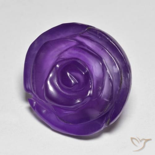 Améthyste Violet moyen naturelle Taille Fleur, 14.41 ct, Translucide