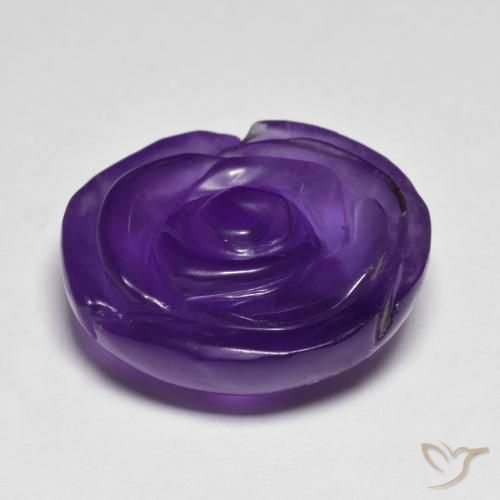 Améthyste Violet moyen naturelle Taille Fleur, 14.41 ct, Translucide