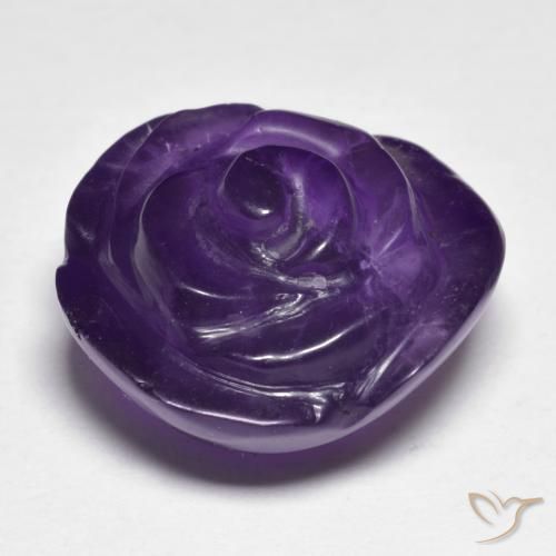 Améthyste Violet moyen naturelle Taille Fleur, 15.17 ct, Translucide
