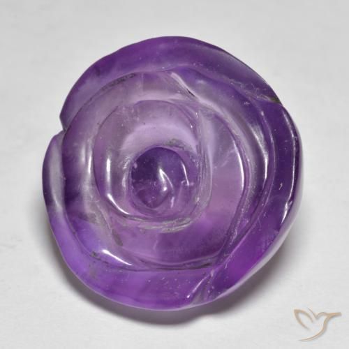 Améthyste Violet moyen-léger naturelle Taille Fleur, 19.64 ct, Translucide