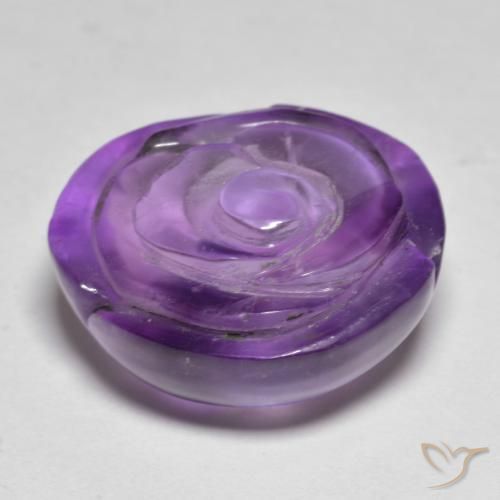 Améthyste Violet moyen-léger naturelle Taille Fleur, 19.64 ct, Translucide