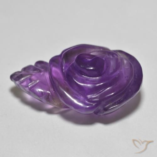 Améthyste Violet moyen-léger naturelle Taille Fleur, 12.57 ct, Translucide