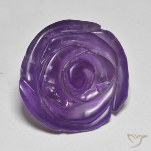 Améthyste Violet moyen-léger naturelle Taille Fleur, 16.81 ct, Translucide