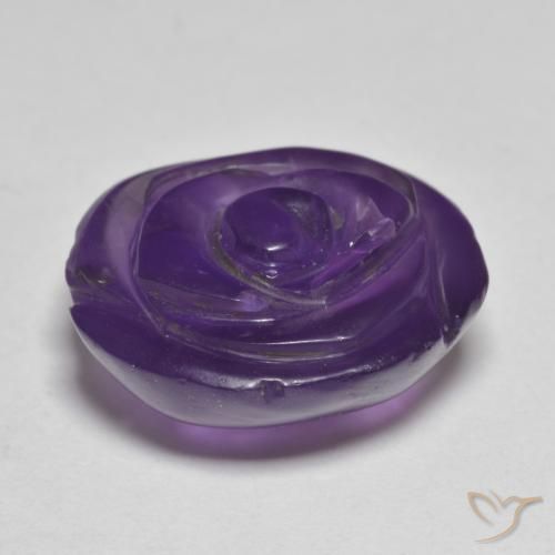 Améthyste Violet moyen-léger naturelle Taille Fleur, 16.81 ct, Translucide