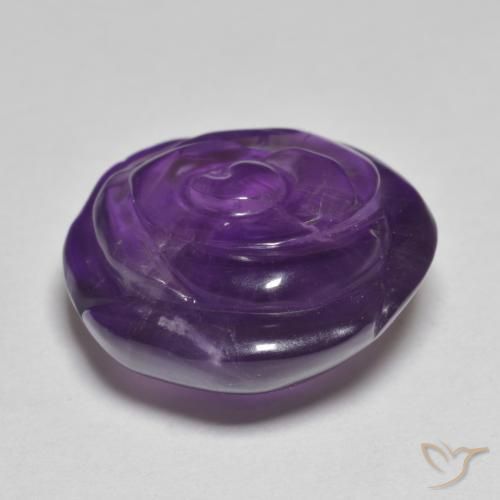 Améthyste Violet foncé naturelle Taille Fleur, 17.95 ct, Translucide