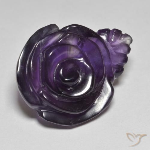 Améthyste Violet moyen naturelle Taille Fleur, 25.29 ct, Translucide