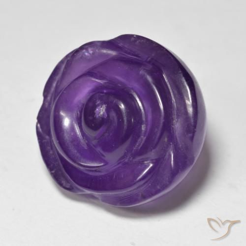 Améthyste Violet moyen naturelle Taille Fleur, 15.46 ct, Translucide