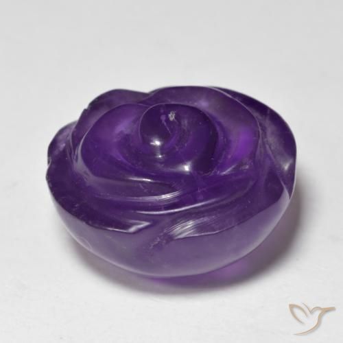 Améthyste Violet moyen naturelle Taille Fleur, 15.46 ct, Translucide
