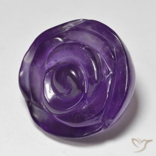 Améthyste Violet moyen naturelle Taille Fleur, 24.20 ct, Translucide