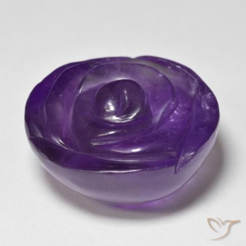 Améthyste Violet moyen naturelle Taille Fleur, 24.20 ct, Translucide