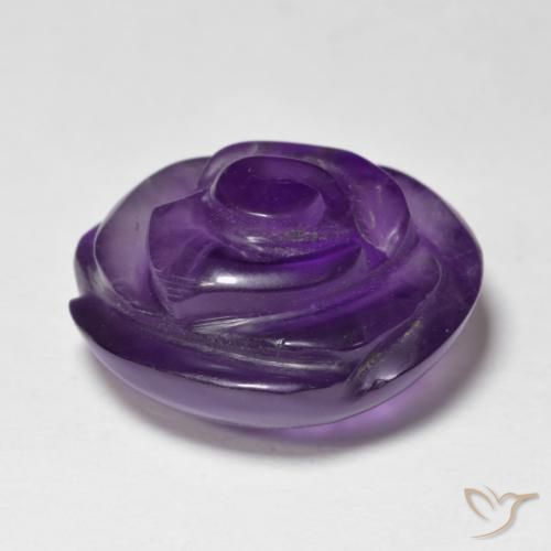 Améthyste Violet moyen naturelle Taille Fleur, 15.69 ct, Translucide