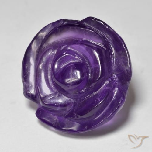 17.75ct Naturel Violet moyen Améthyste, Taille Fleur, Translucide