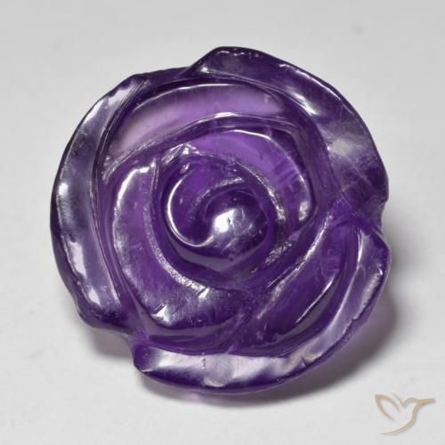 Améthyste Violet moyen naturelle Taille Fleur, 17.75 ct, Translucide