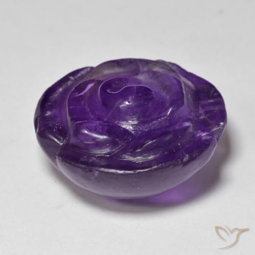 Améthyste Violet moyen naturelle Taille Fleur, 17.75 ct, Translucide