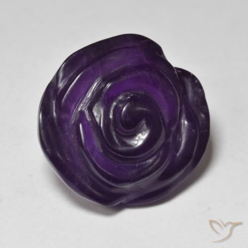Améthyste Violet moyen naturelle Taille Fleur, 15.76 ct, Translucide
