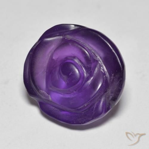 Améthyste Violet moyen naturelle Taille Fleur, 10.19 ct, Translucide
