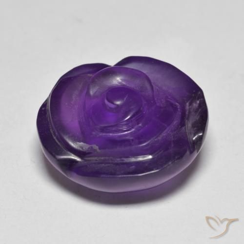 Améthyste Violet moyen naturelle Taille Fleur, 10.19 ct, Translucide