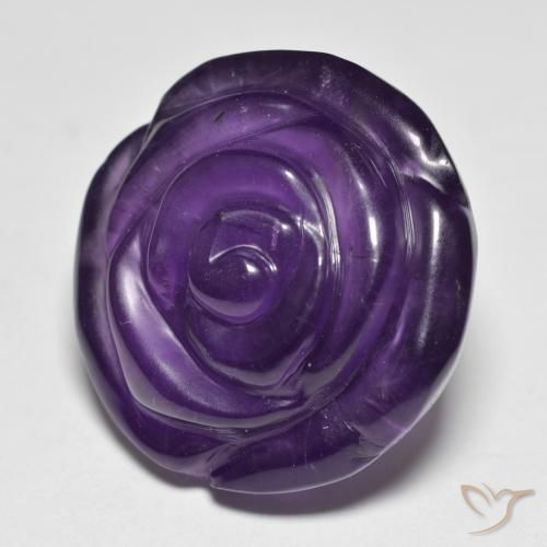 Améthyste Violet foncé naturelle Taille Fleur, 26.05 ct, Translucide