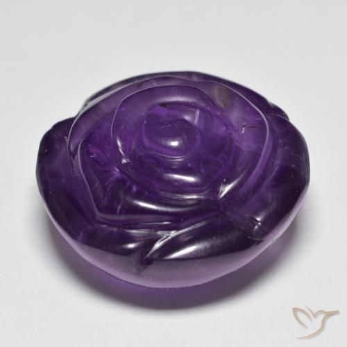 Améthyste Violet foncé naturelle Taille Fleur, 26.05 ct, Translucide
