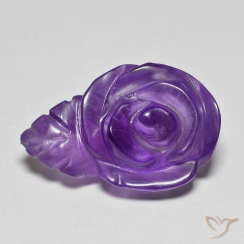 Améthyste Violet moyen naturelle Taille Fleur, 11.12 ct, Translucide
