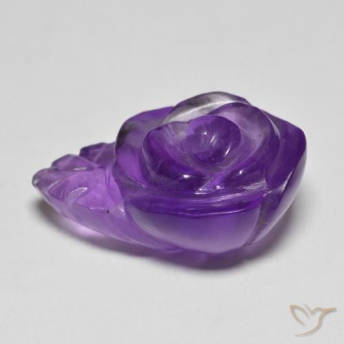 Améthyste Violet moyen naturelle Taille Fleur, 11.12 ct, Translucide