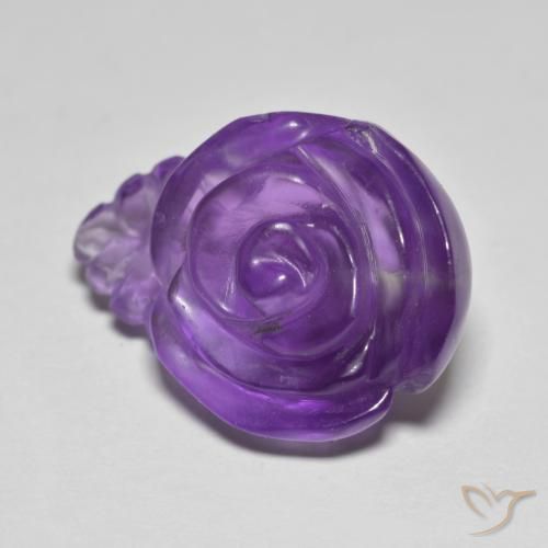 Améthyste Violet moyen naturelle Taille Fleur, 15.32 ct, Translucide